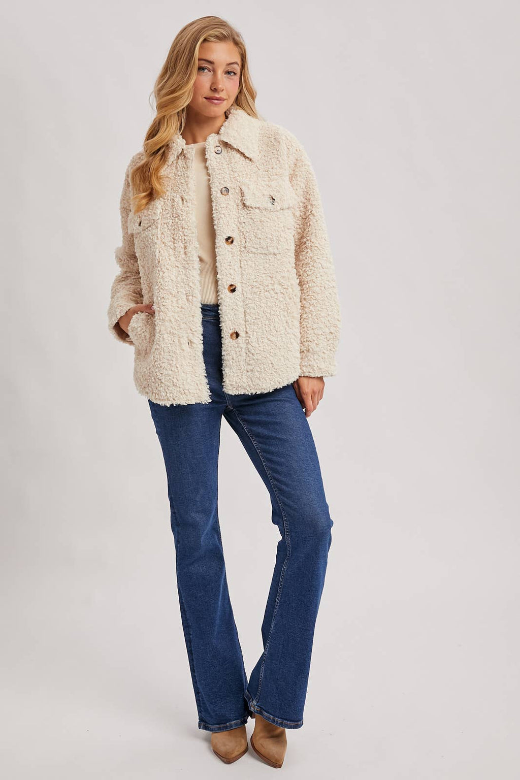 Porter Boucle Jacket in Cream