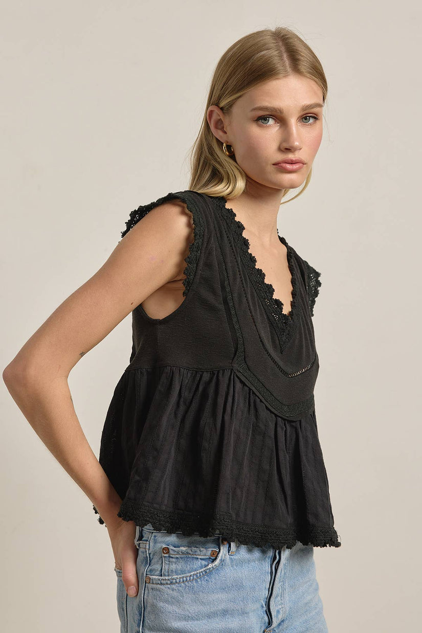 Rosalie Vintage Lace Peplum Top