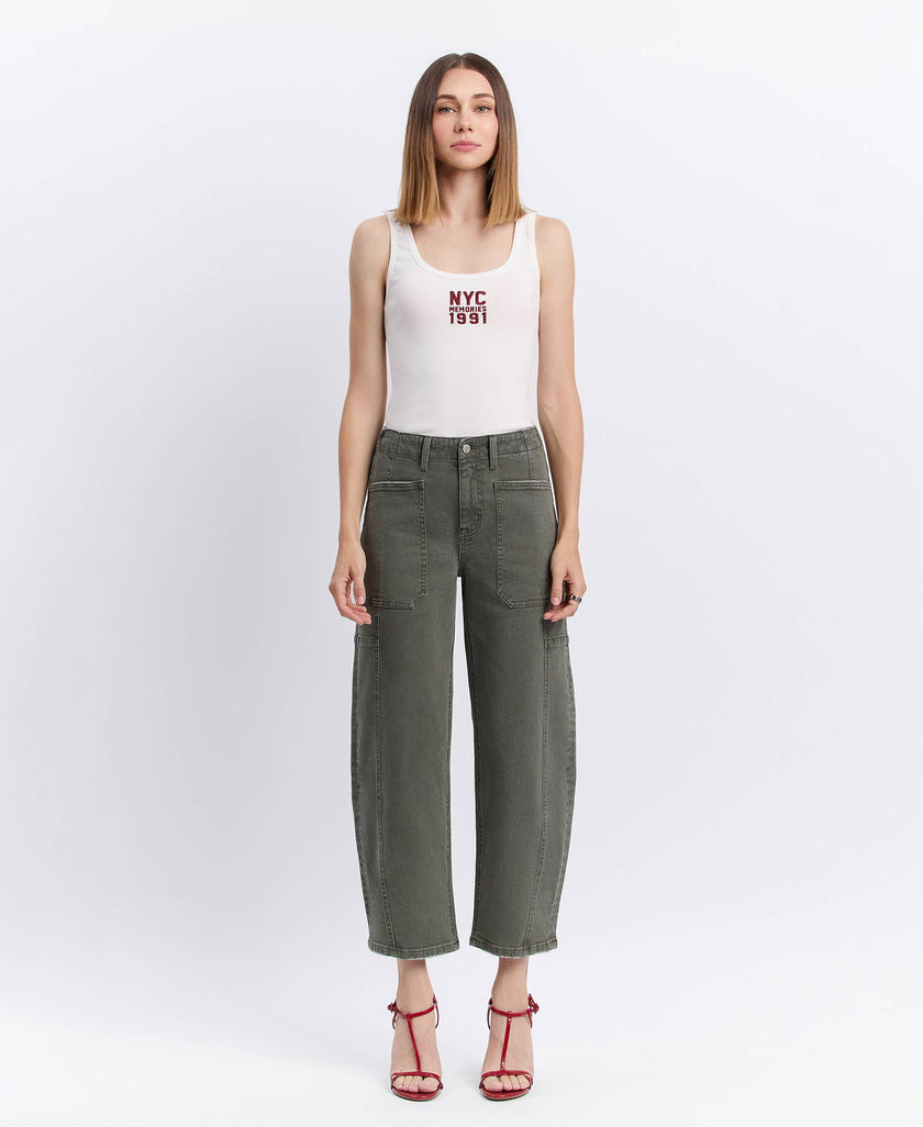 Forest High Rise Barrel Jeans