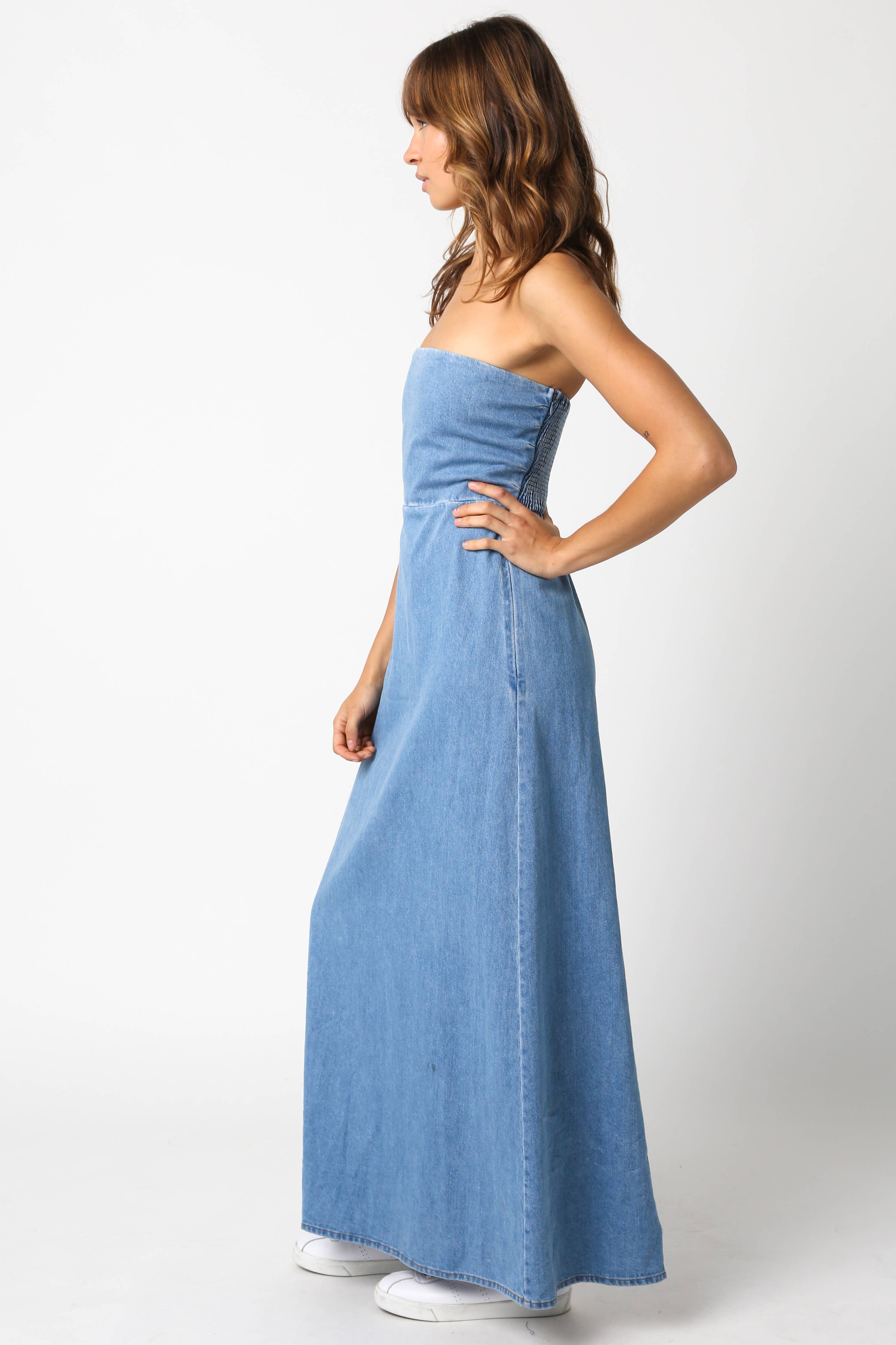 Skylar Denim Maxi Dress