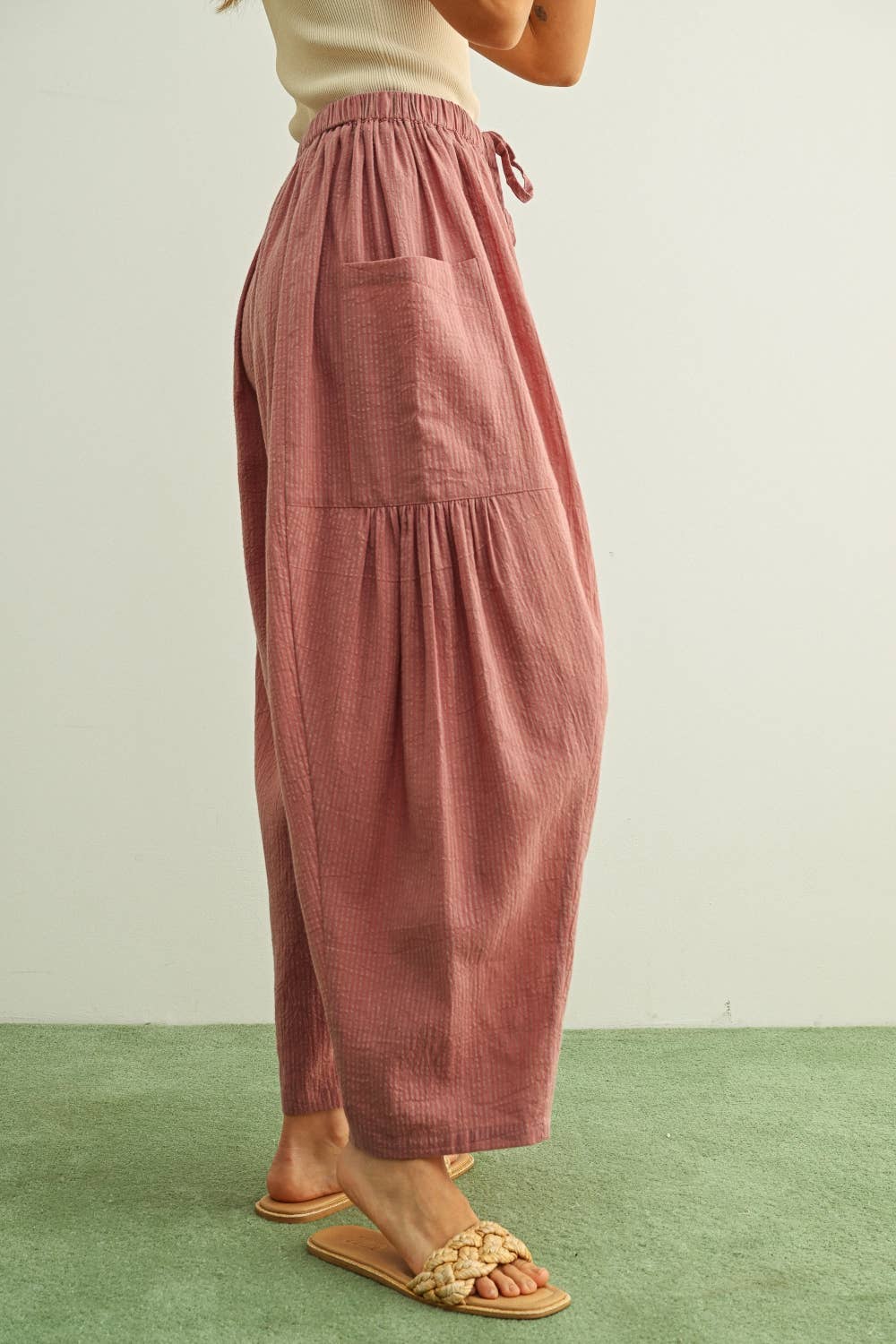 Sierra Pinstriped Relaxed Pants