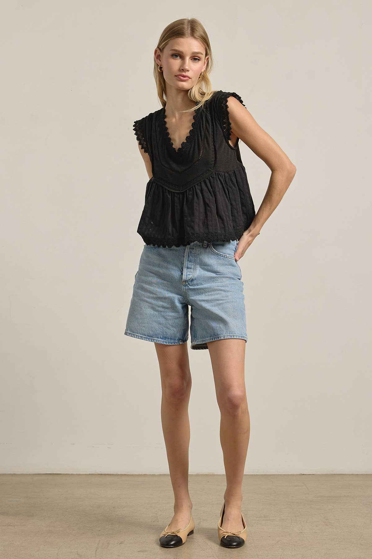 Rosalie Vintage Lace Peplum Top