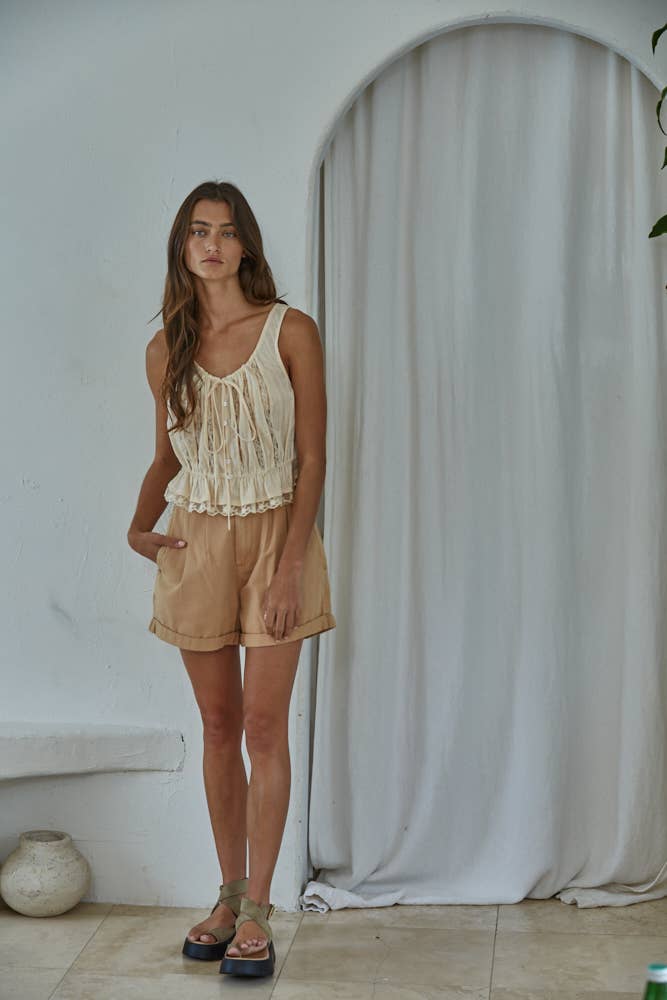 Austin Lace Trim Top