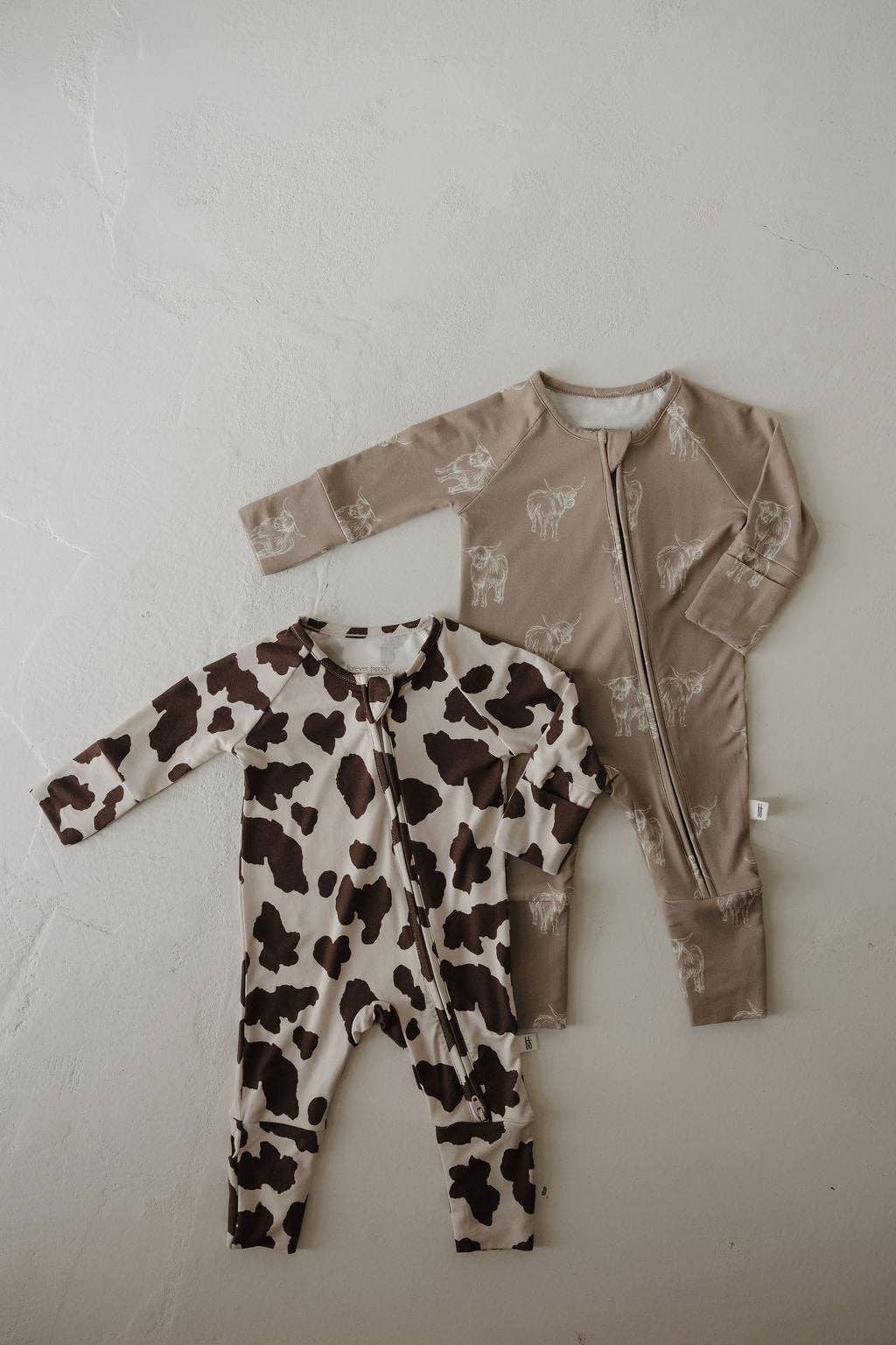 Moo! Bamboo Zip Pajamas