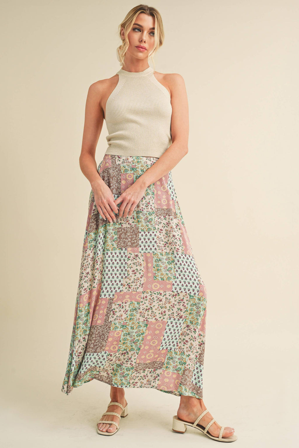 Perry Patchwork Maxi Skirt