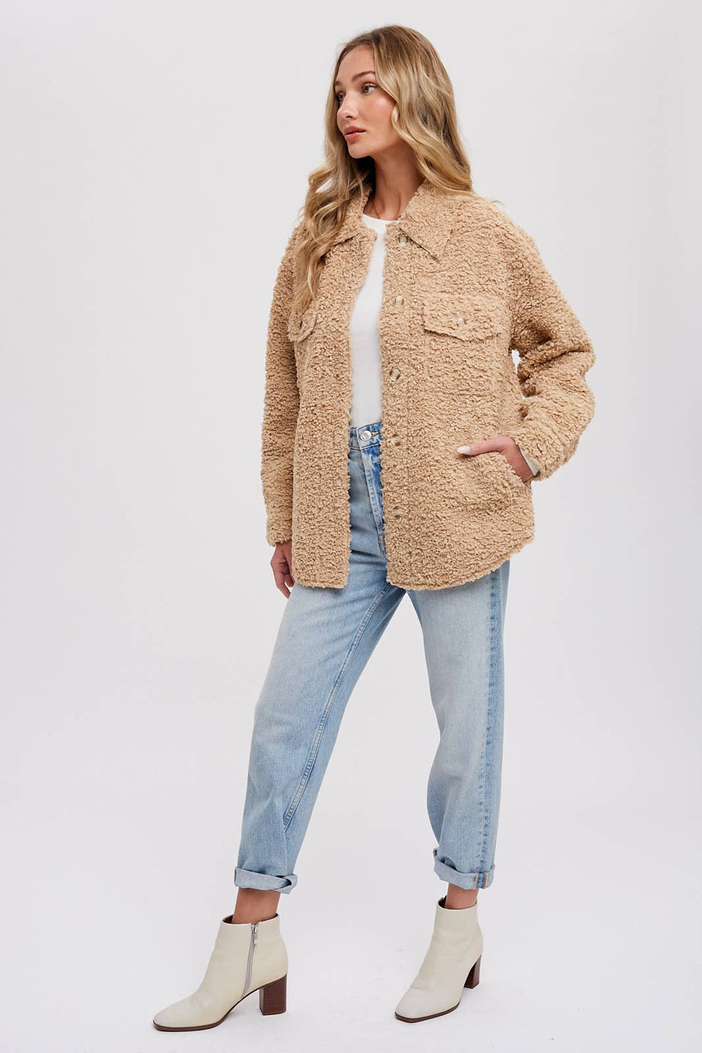 Porter Boucle Jacket in Latte