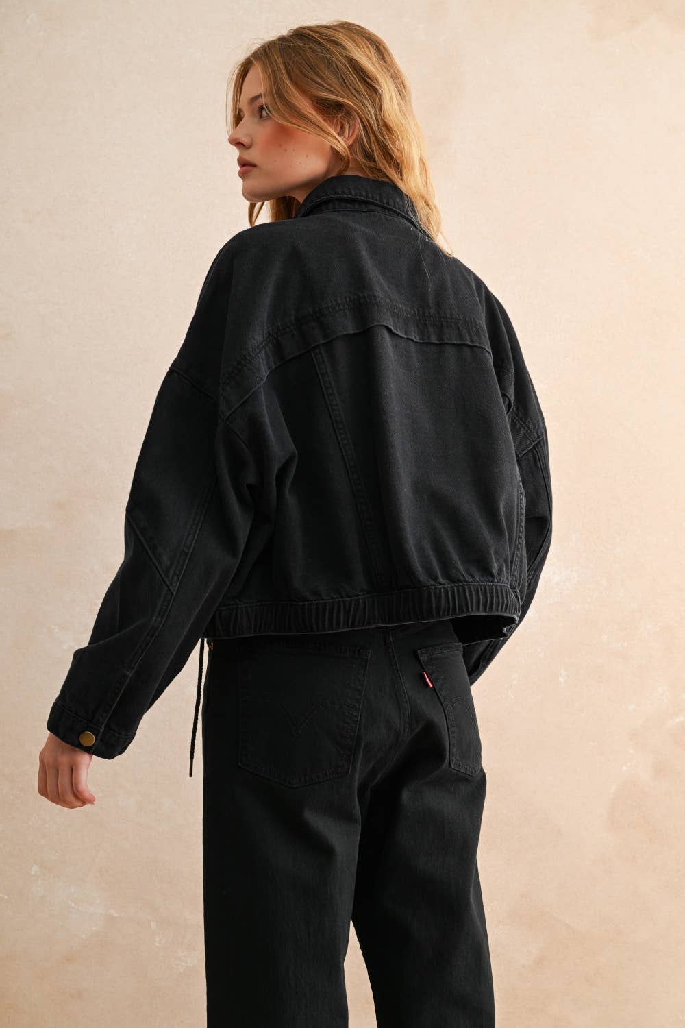 Urban Train Cotton Moto Jacket in Black