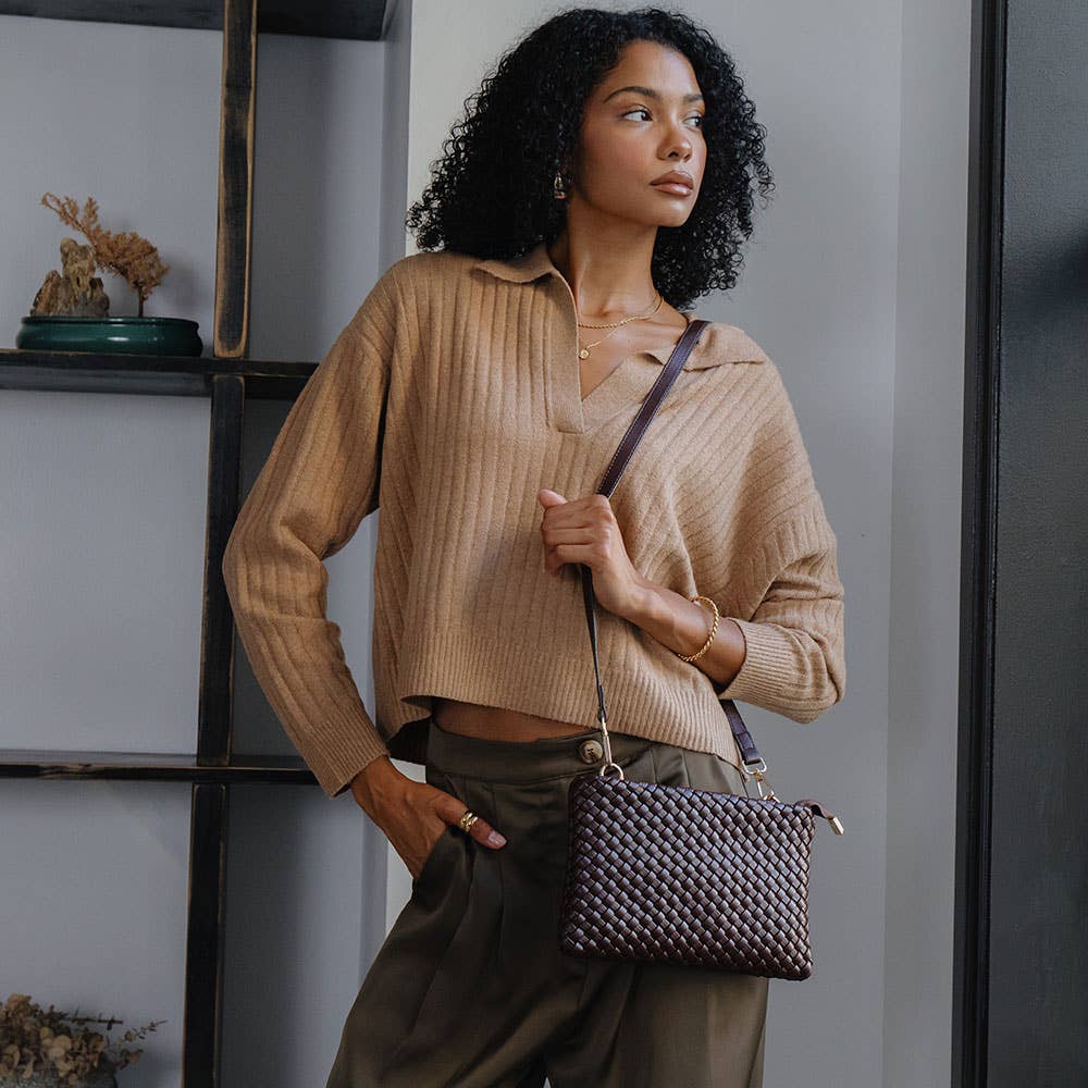 Daisy Olive Recycled Vegan Crossbody Bag