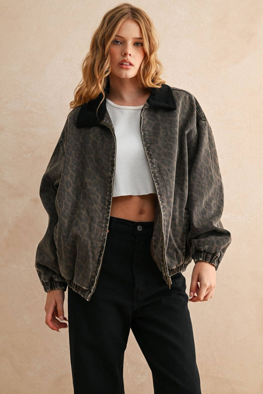 Leopard Luxe Bomber Jacket