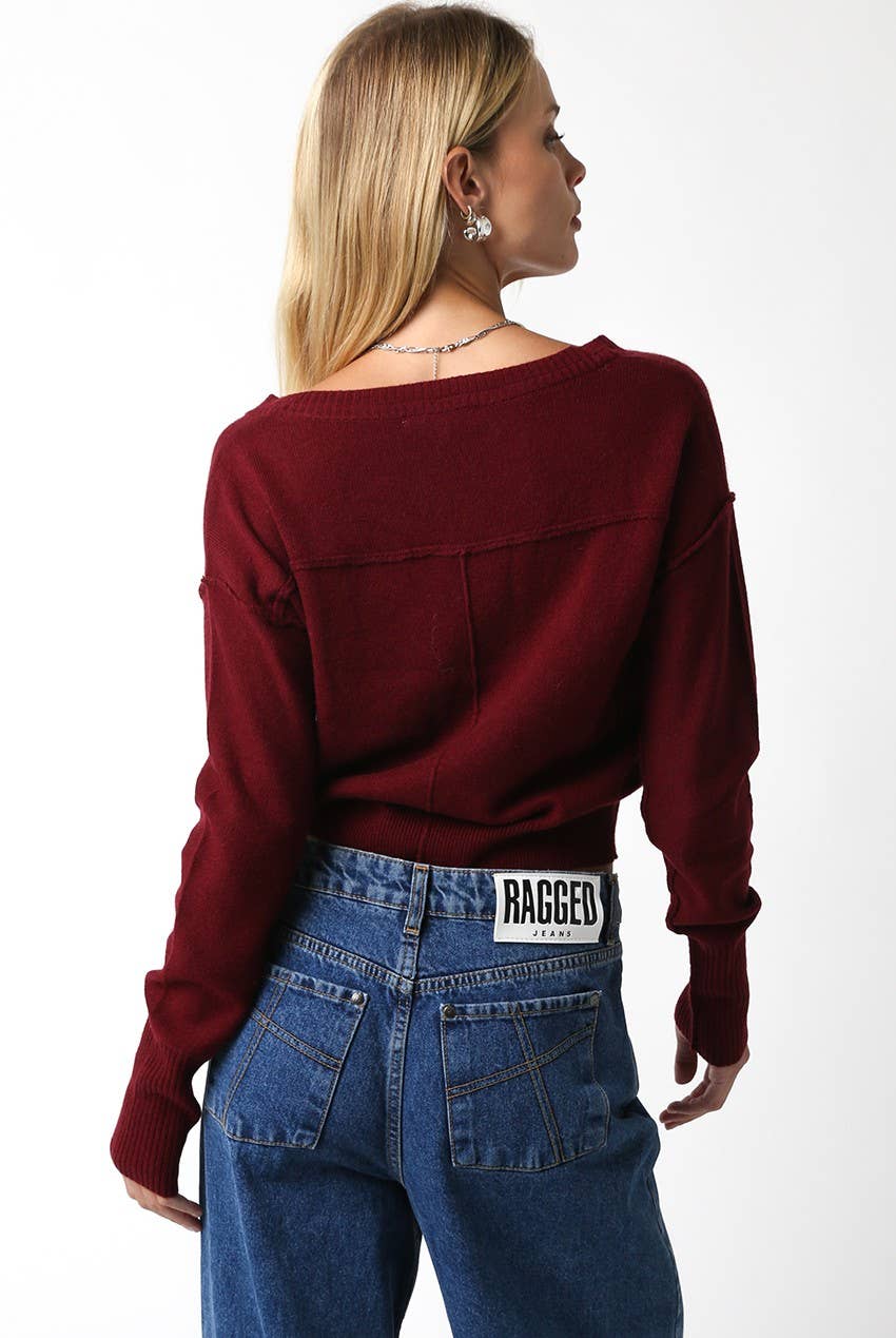 Shelley Sweater in Burgundy
