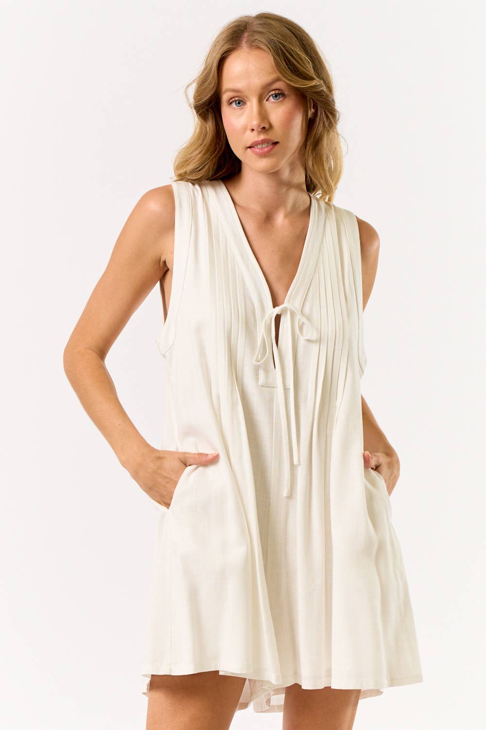 Addie White Denim Romper