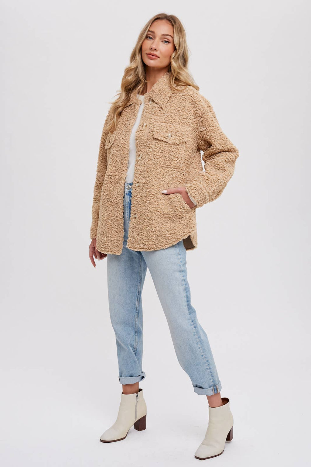 Porter Boucle Jacket in Latte