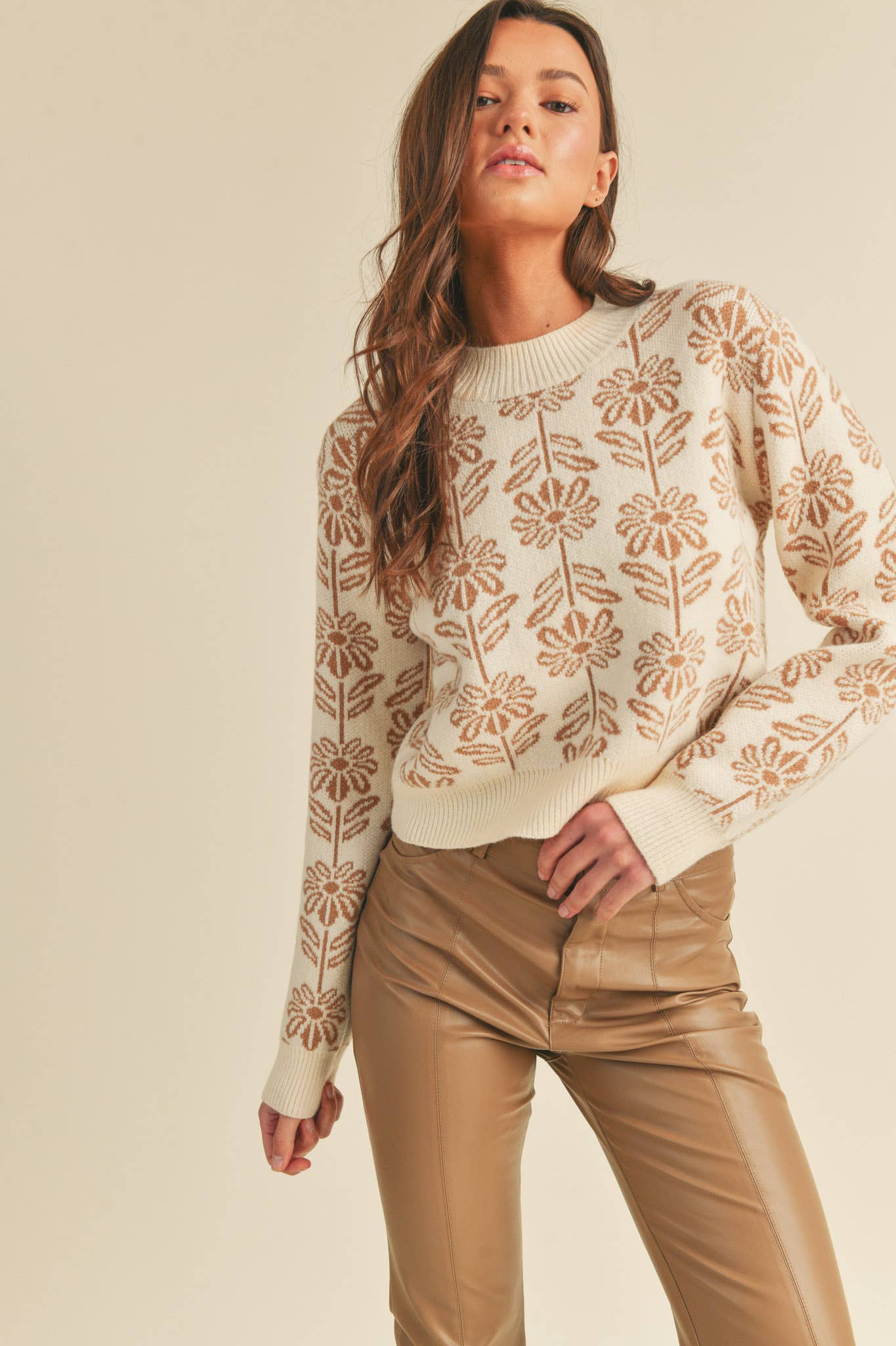 Meadow Floral Knit Sweater