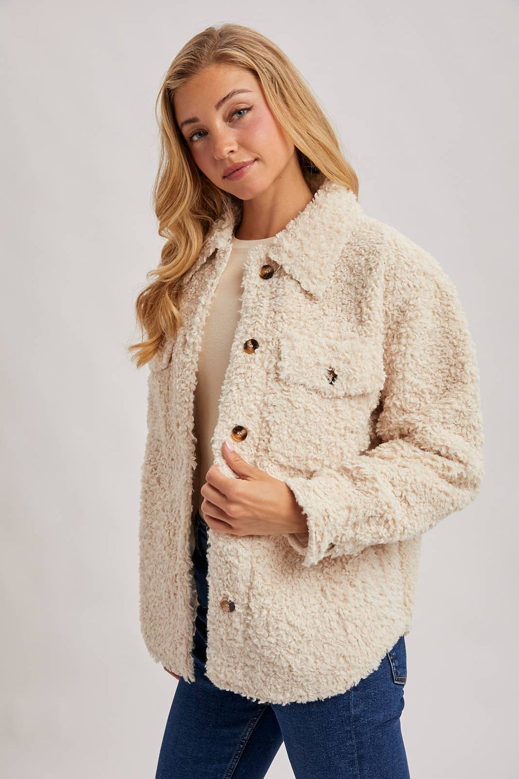 Porter Boucle Jacket in Cream
