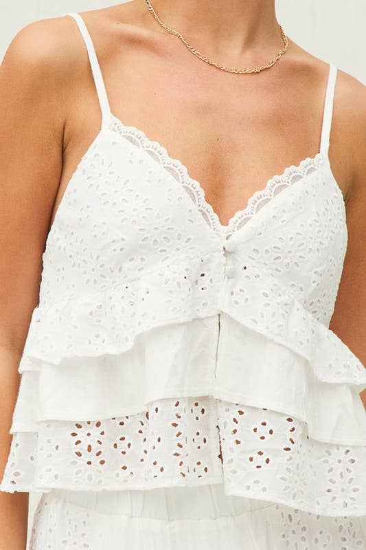 Court Eyelet Cami Top