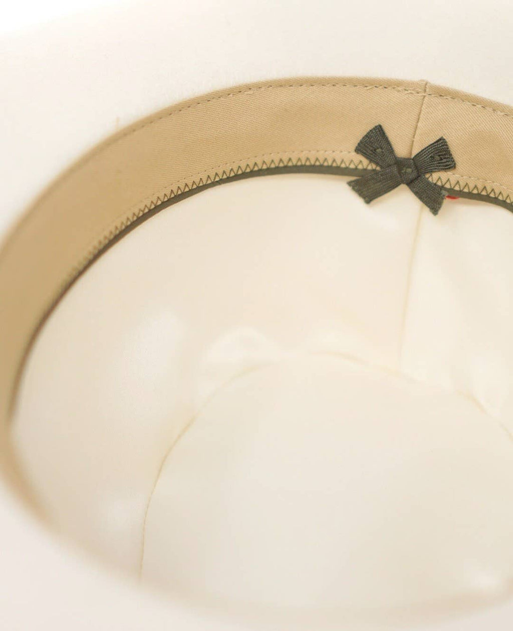 Floral Banded Wool Felt Rancher in Ivory