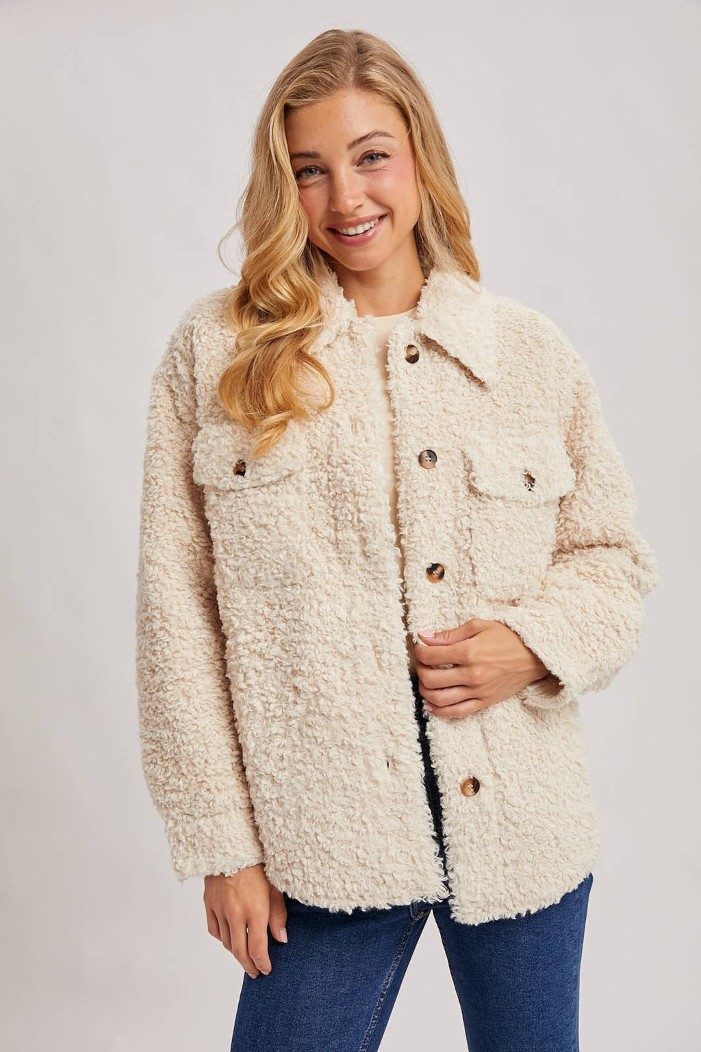 Porter Boucle Jacket in Cream