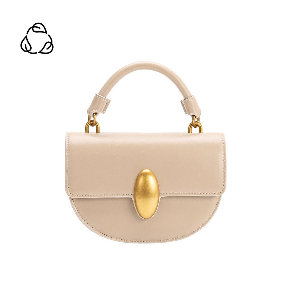 Esther Crescent Crossbody Bag in Bone