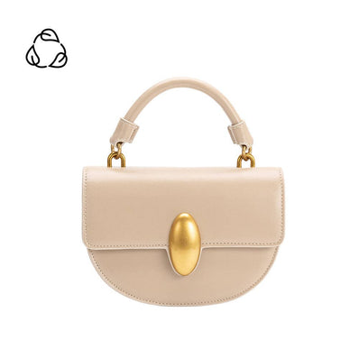 Esther Crescent Crossbody Bag in Bone
