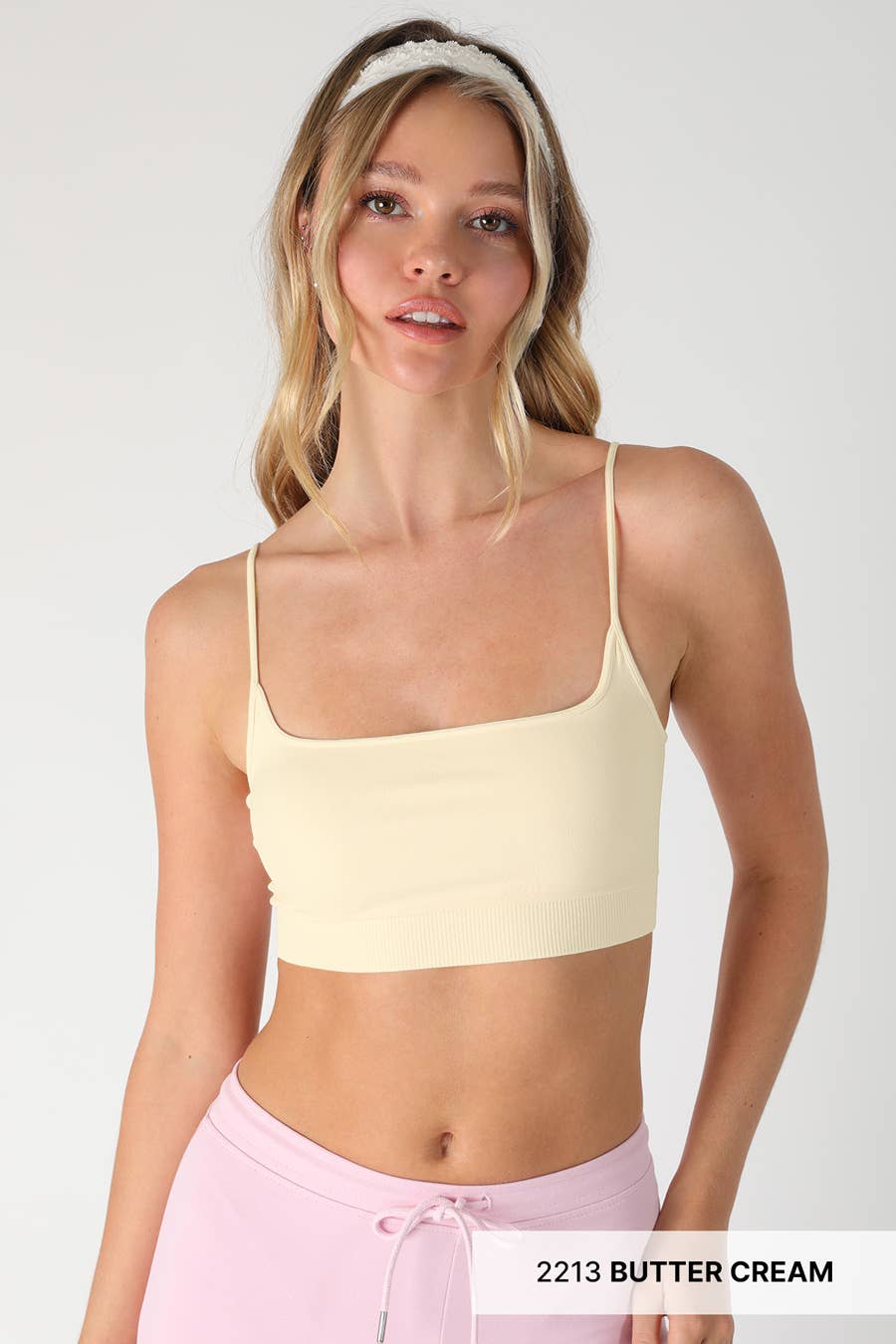 Micro Square Bralette in Butter Cream