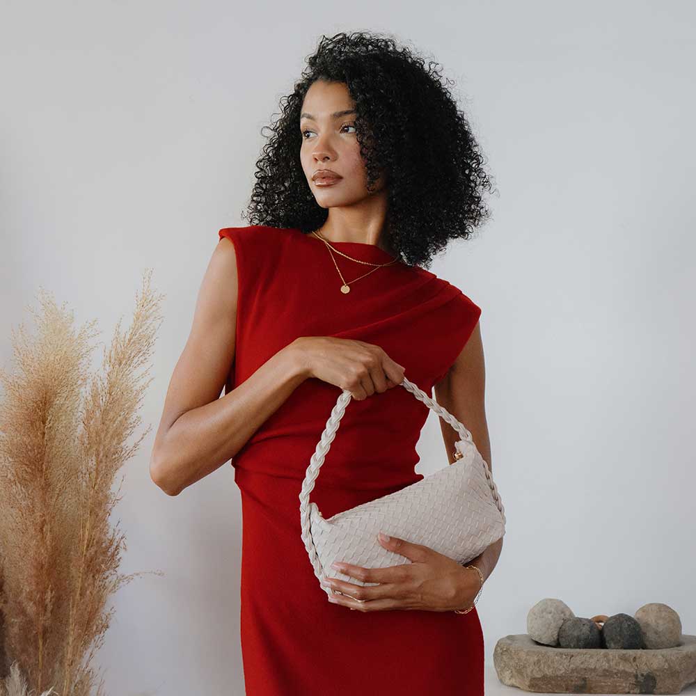 Alma Ivory Recycled Vegan Top Handle Bag