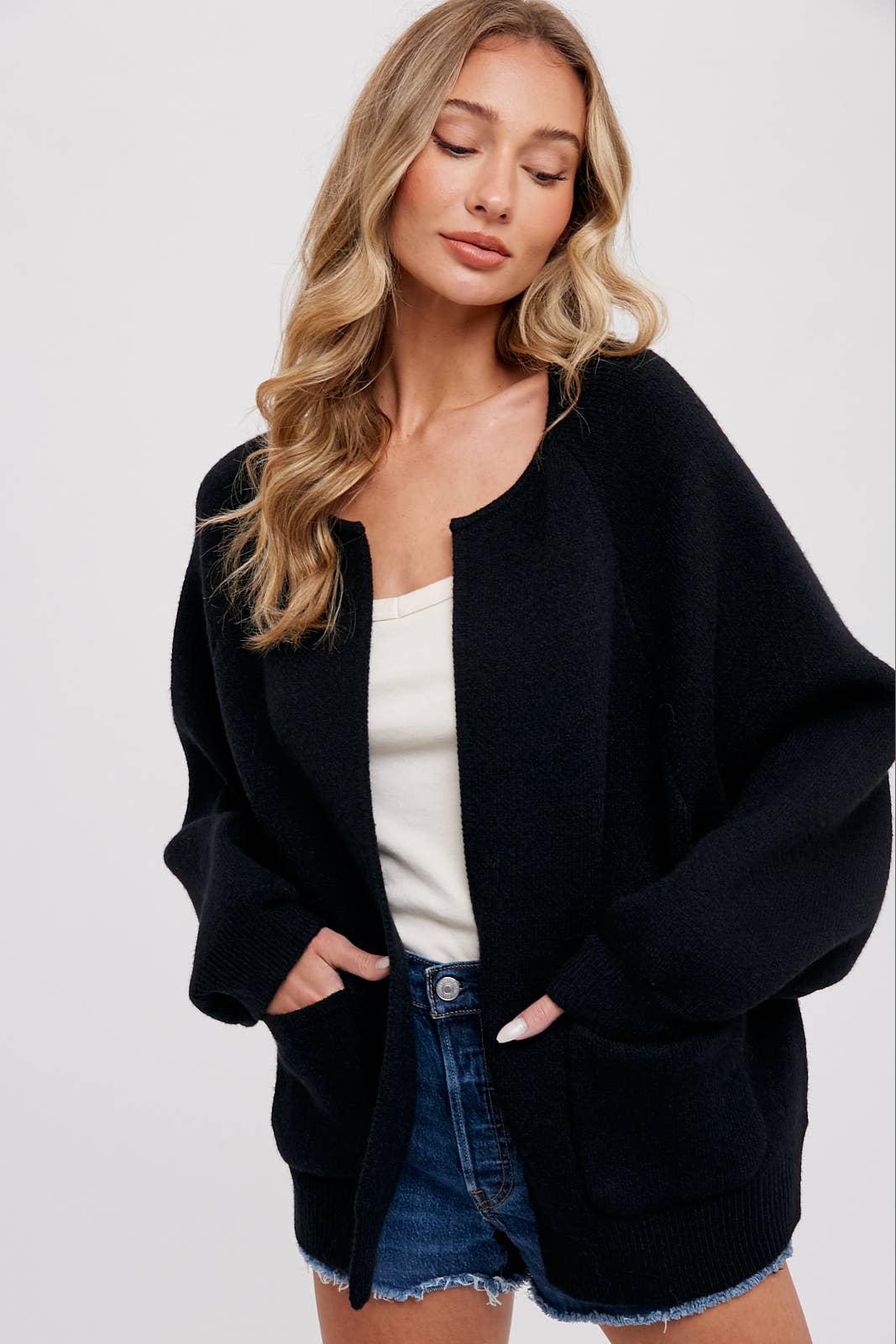 Elyse Knit Jacket in Beige