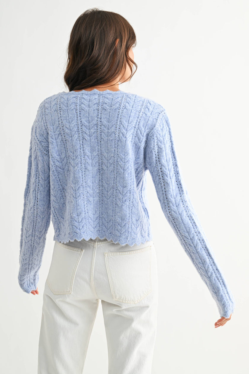 Suki Scalloped Hem Cardigan