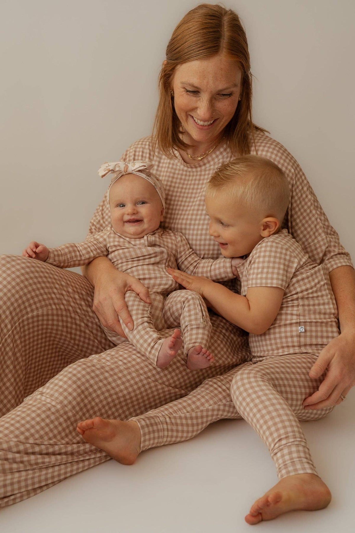 Gingham Bamboo Zip Romper