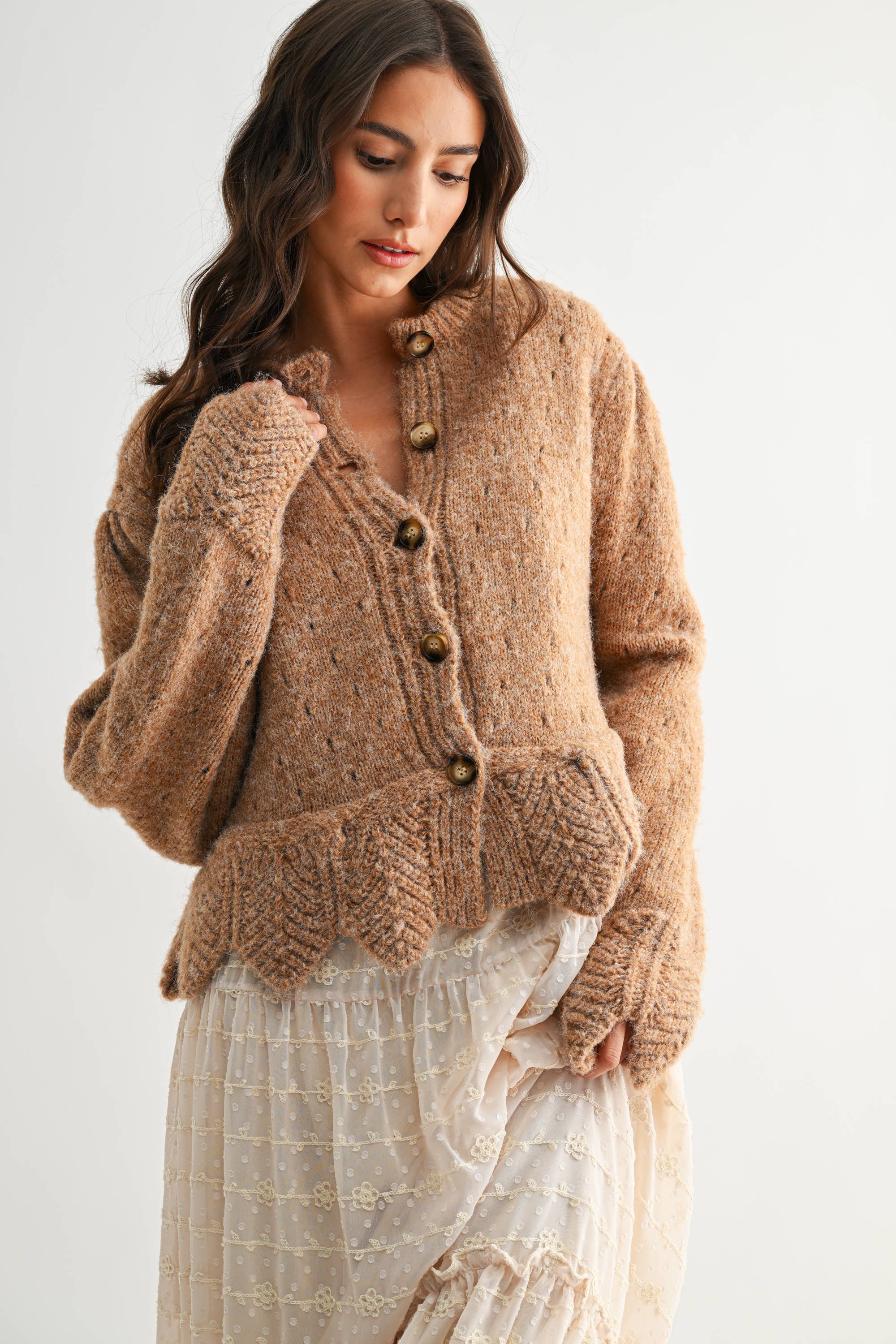 James Textured Knit Cardigan