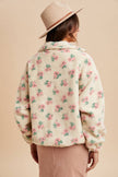 Felicity Floral Sherpa Jacket in English Rose