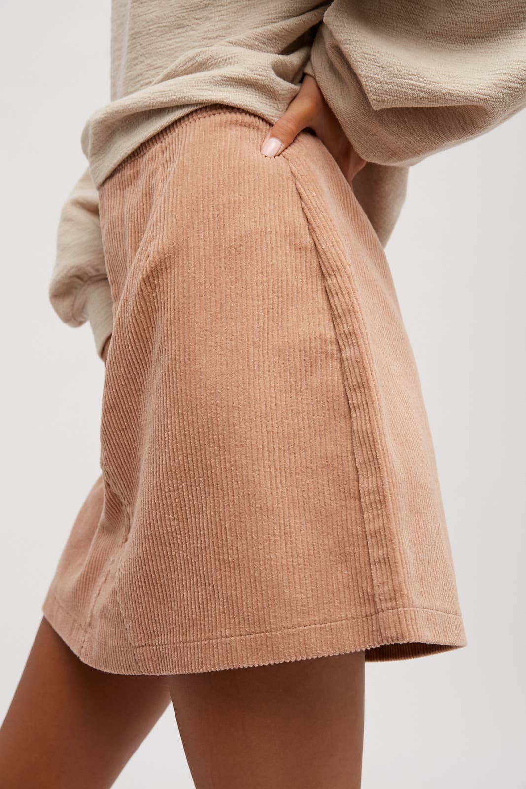 Zion Cord Skirt in Mauve