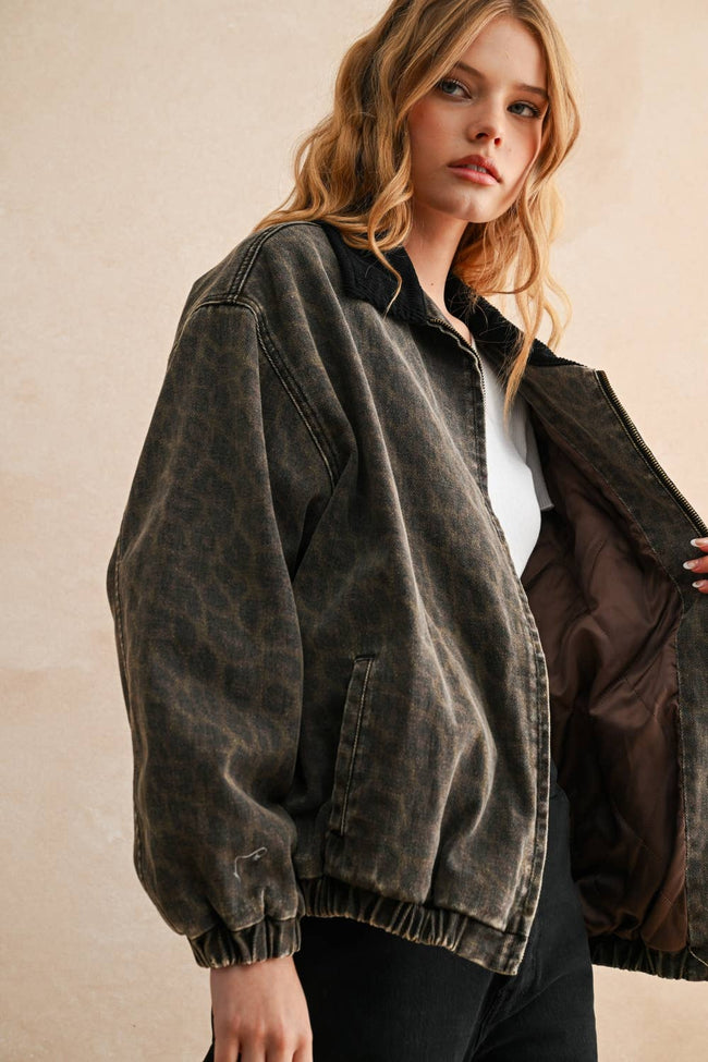 Leopard Luxe Bomber Jacket