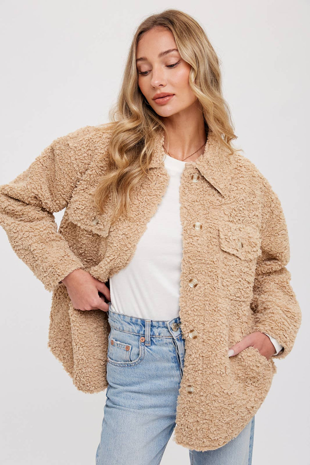 Porter Boucle Jacket in Latte
