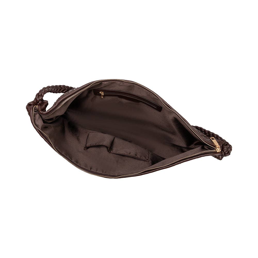 Raquel Espresso Recycled Shoulder Bag