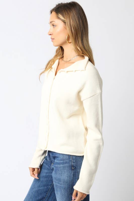 Elisa Button Knit Top