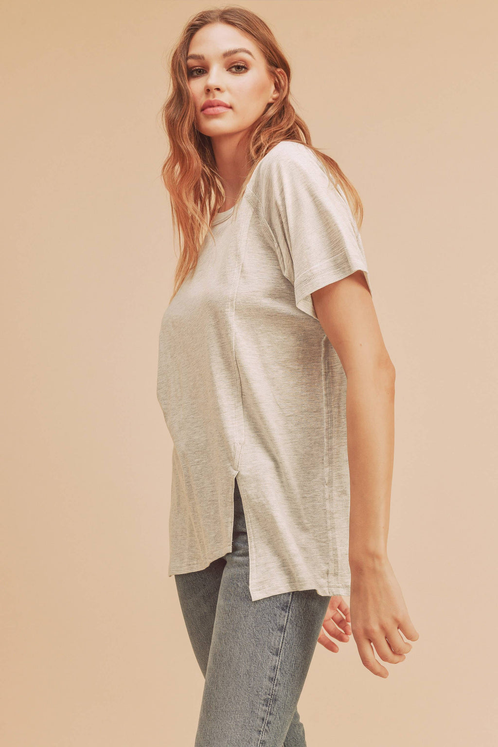 Dottie Top in Heather White