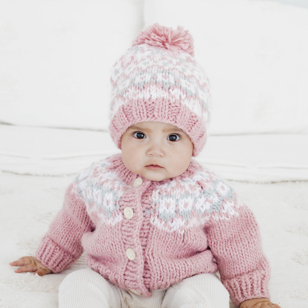 Little Rosy Fairisle Baby Cardigan