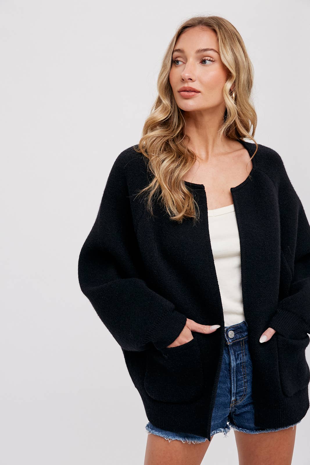 Elyse Knit Jacket in Beige