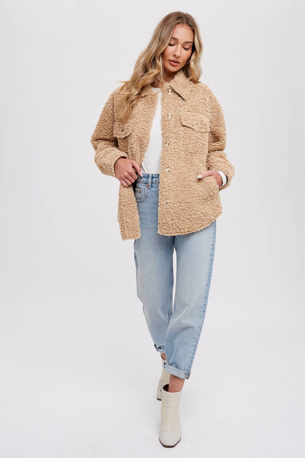 Porter Boucle Jacket in Latte