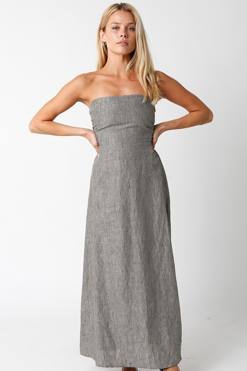 Social Hour Linen Maxi Dress