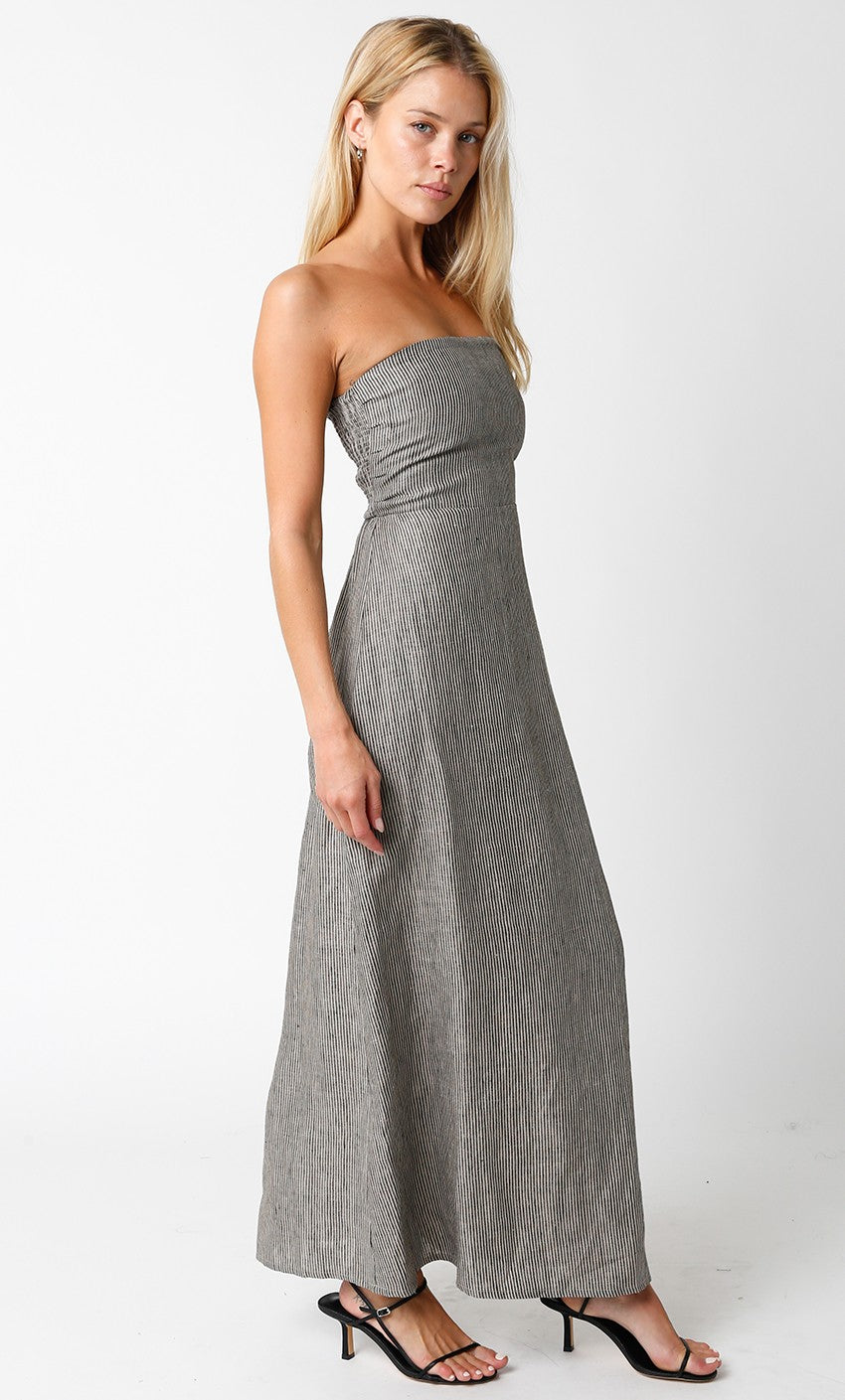 Social Hour Linen Maxi Dress