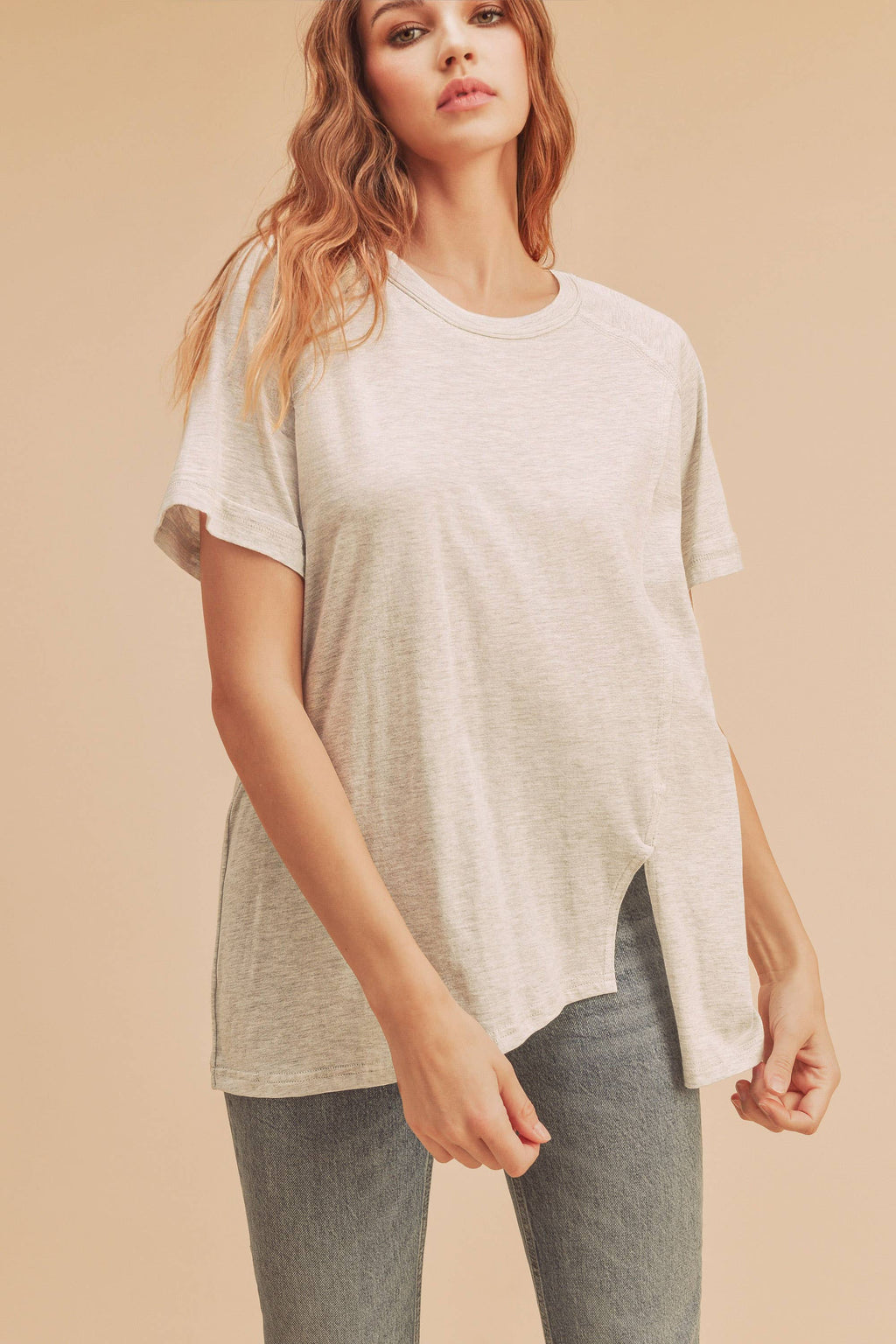 Dottie Top in Heather White