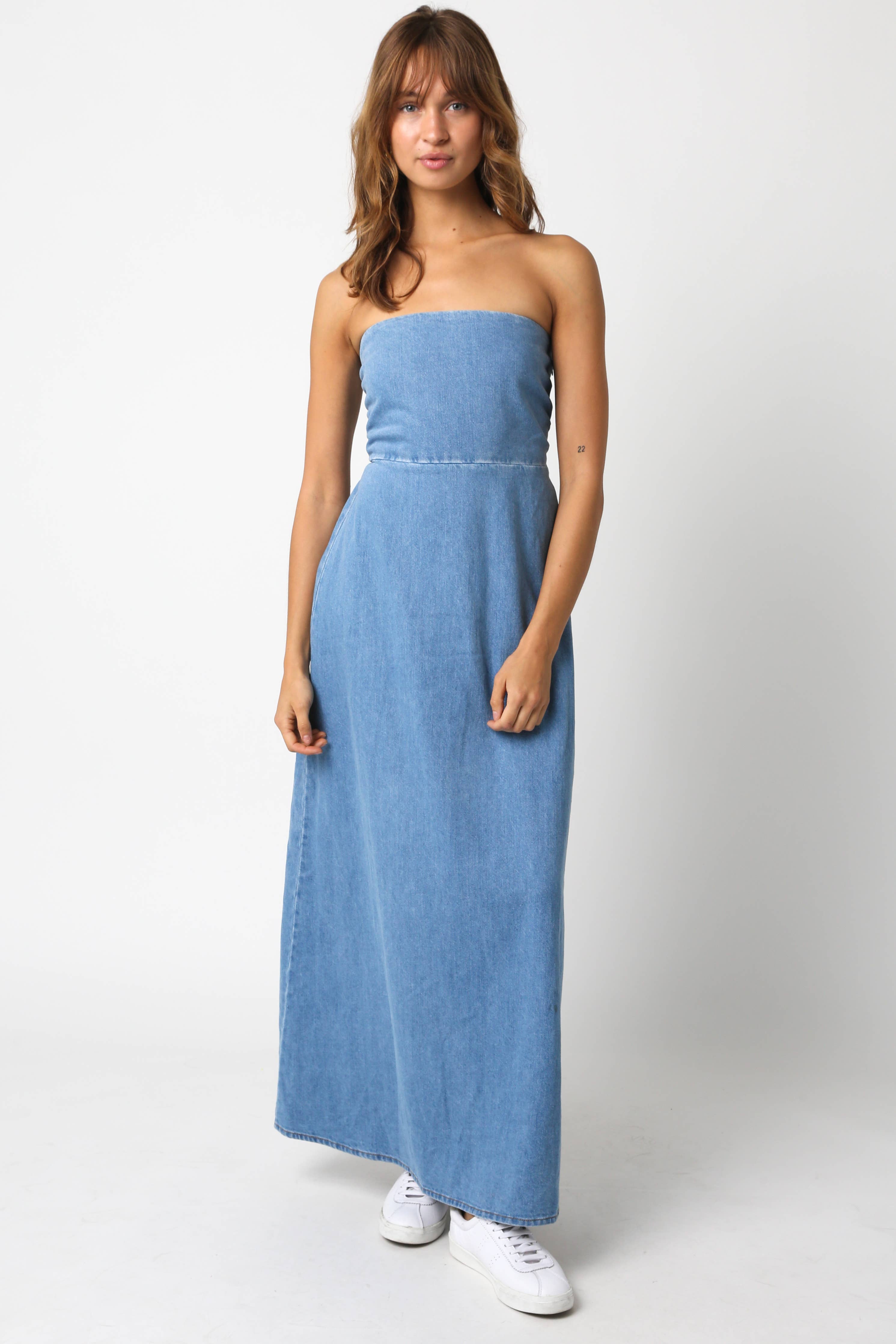 Skylar Denim Maxi Dress