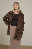 Chocolate Mocha Faux Fur Jacket