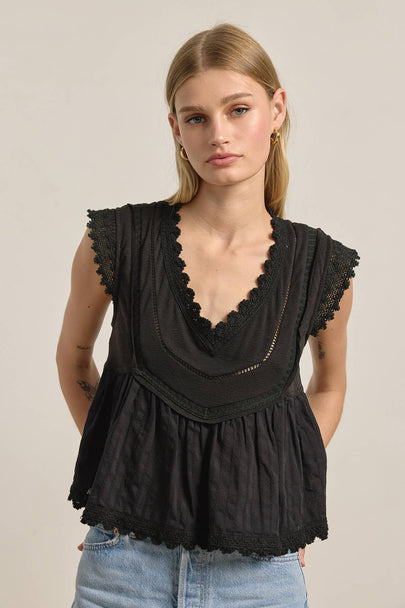 Rosalie Vintage Lace Peplum Top