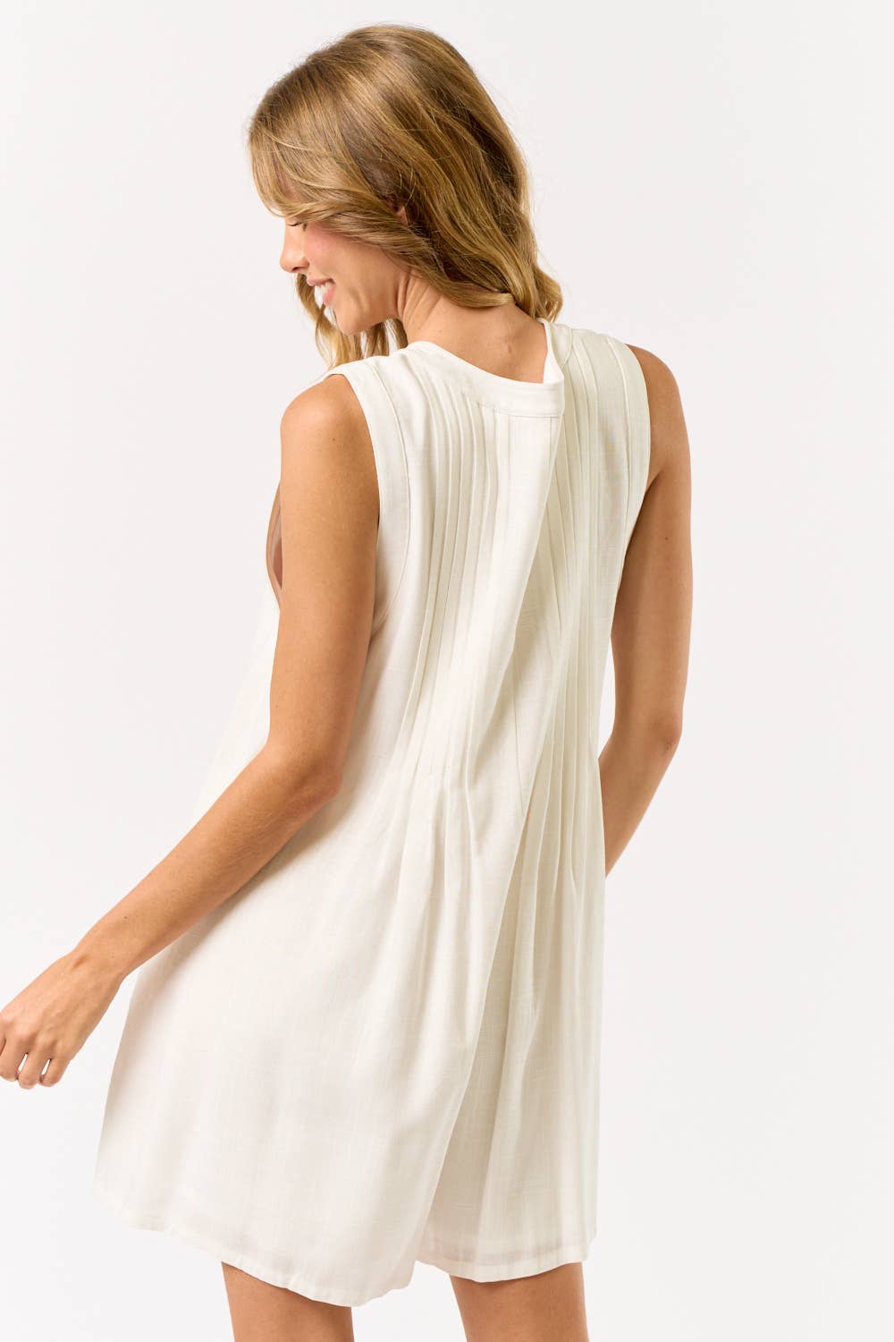 Addie White Denim Romper