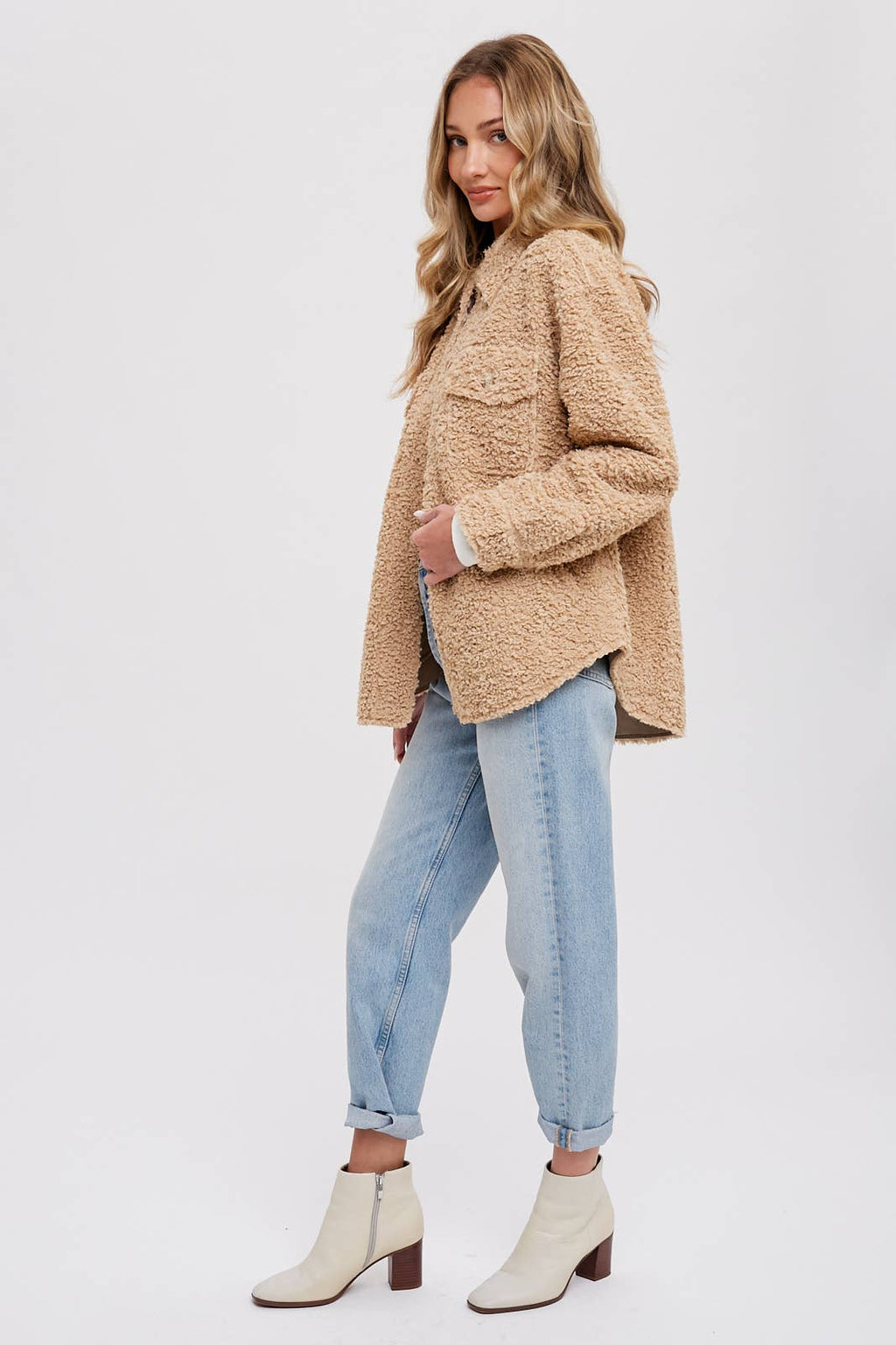 Porter Boucle Jacket in Latte