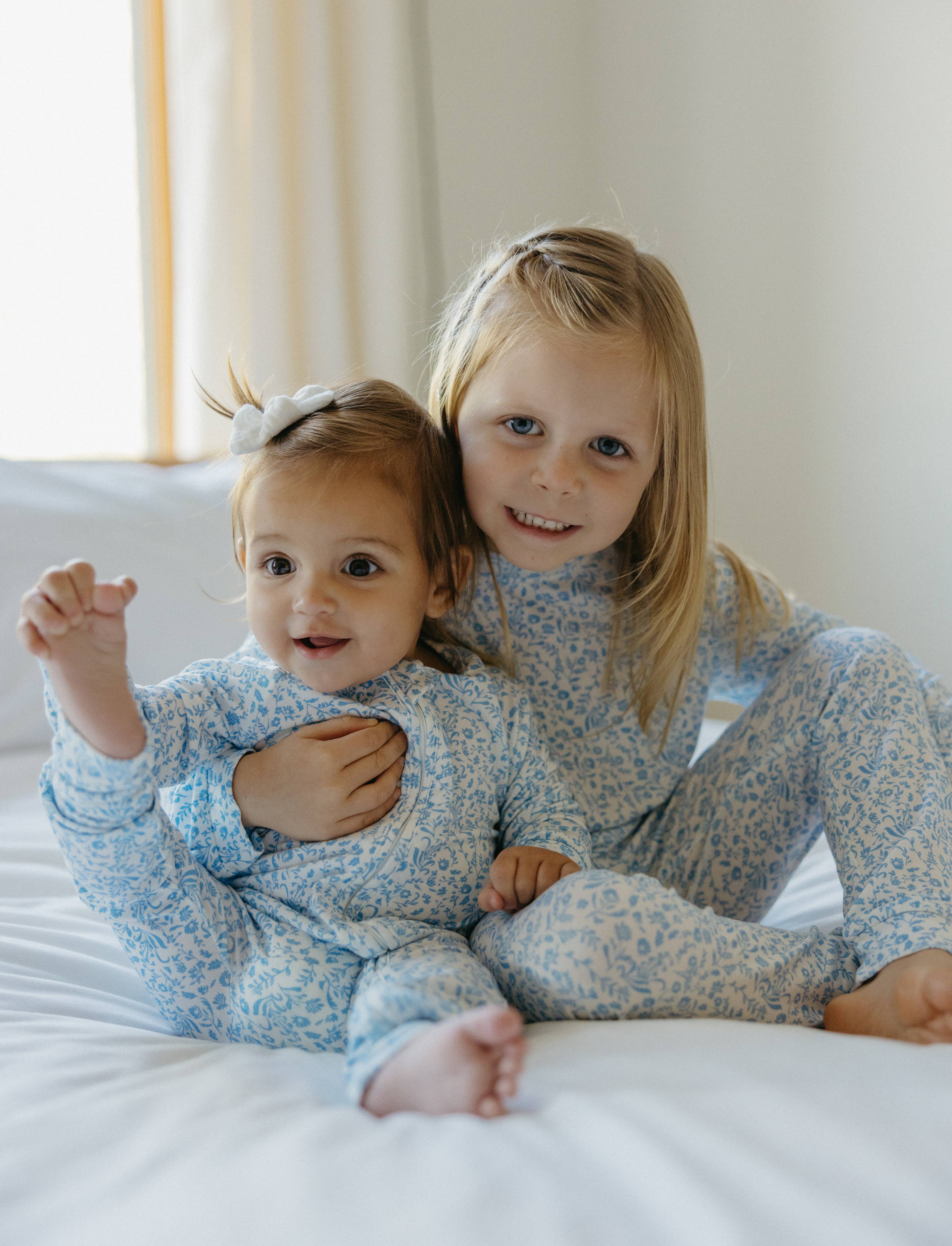 Swedish Floral Zip Pajamas