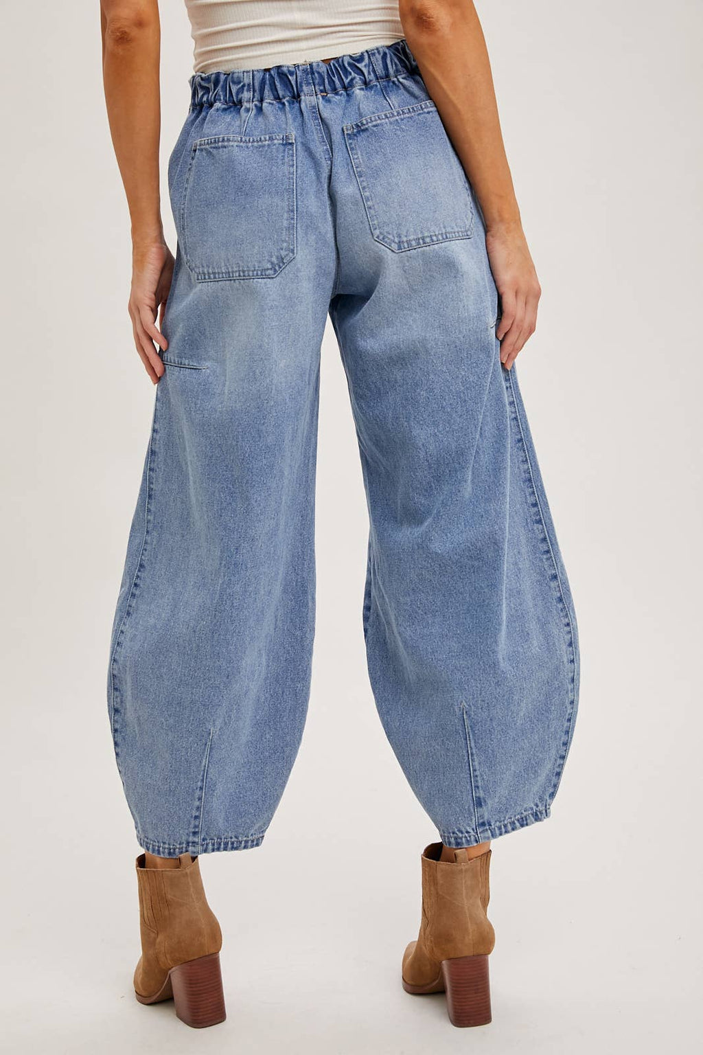Jayde Drawstring Barrel Jeans