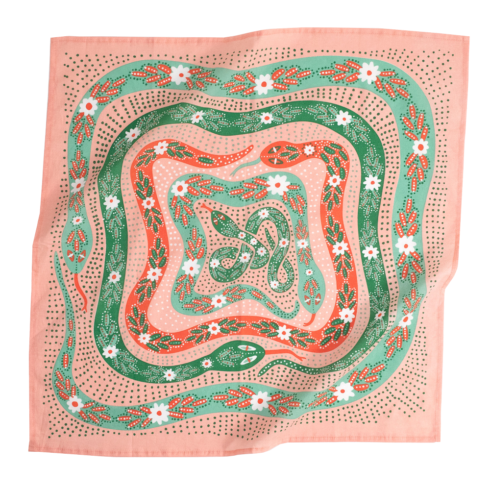 Pink Snakes Bandana